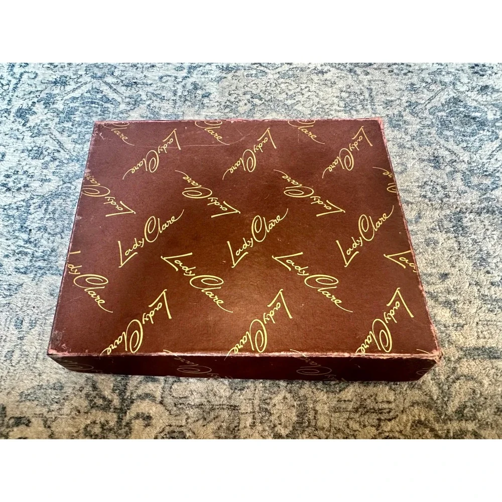 Lady Clare Placemats Set of 4 Vintage Botanical Floral Made in England Gold Edge